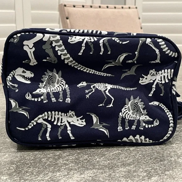 PBK Mackenzie Navy Dinosaur Bones Glow-in-the-Dark Dual Compartment Lunchbox - Picture 7 of 10